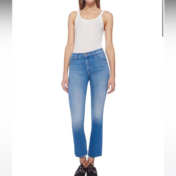 MOTHER Denim - Mother The Insider Ankle Fray Jeans Eager Beaver 25 High Rise Crop